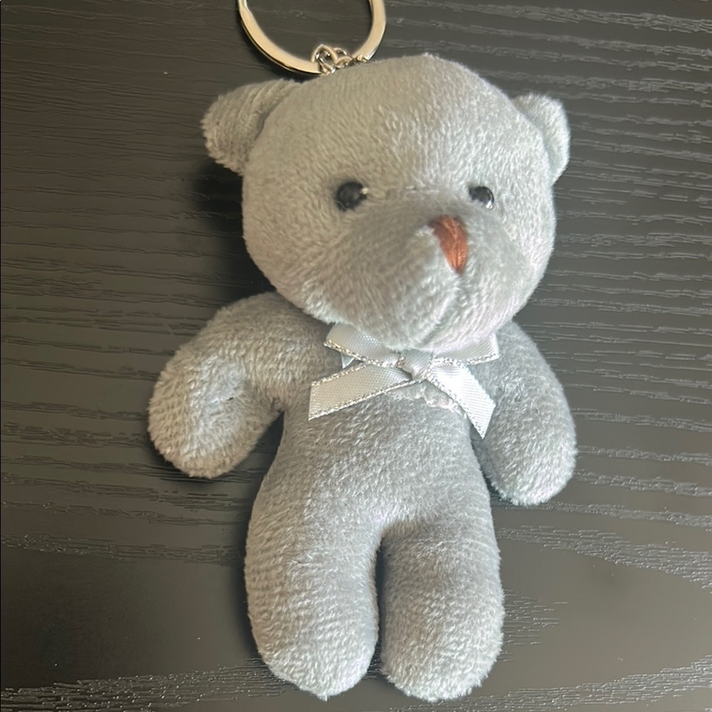 Gray Teddy Bear Keychain - Picture 3 of 3